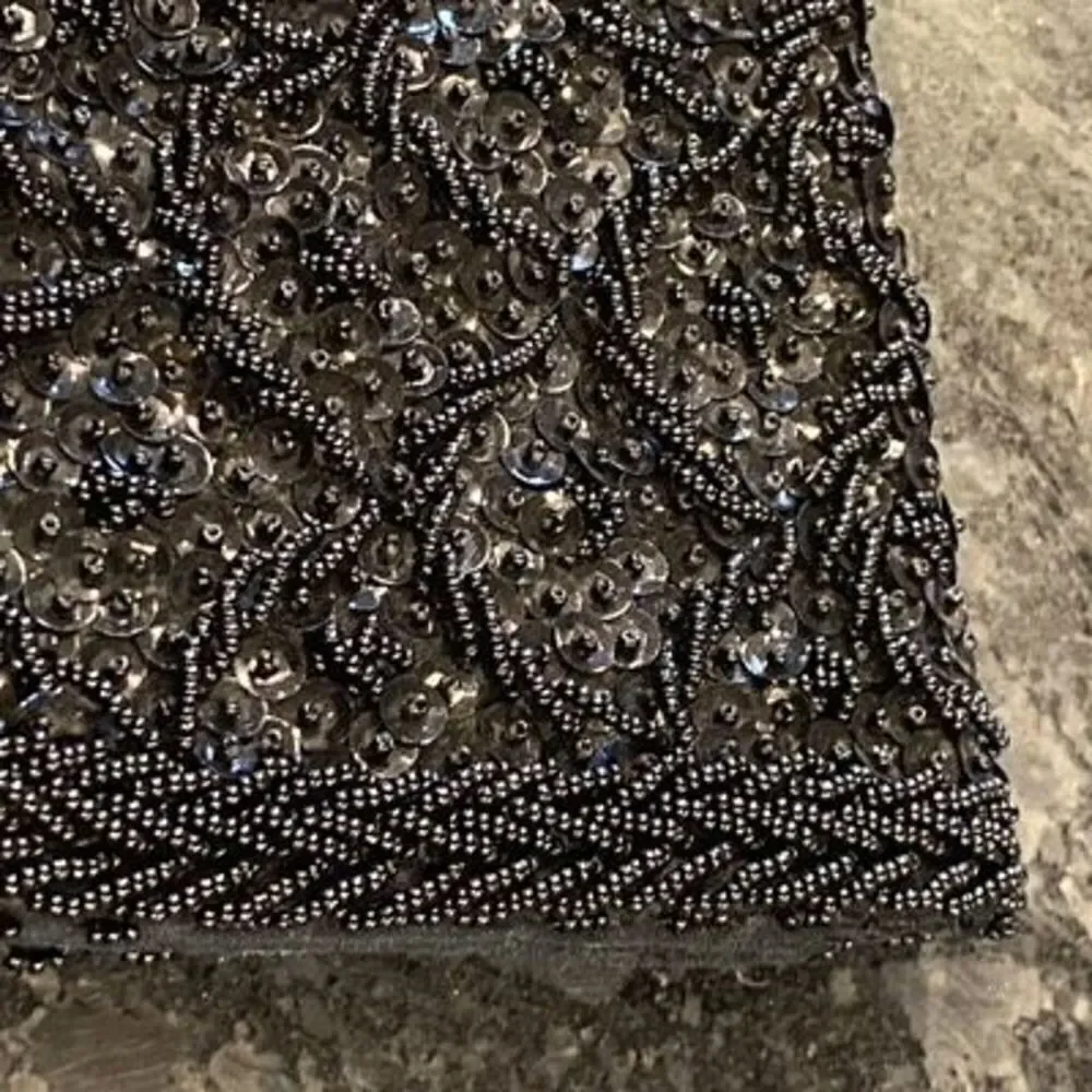 Black Beaded Evening Bag Clutch Coin Purse Hong Kong